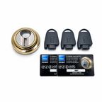 YALE TESA-ESCUTCHEON-MAGNETIC-G - Escudo magnético de alta seguridad - Anti-rotura, extracción, taladro y mordaza - Núcleo de acero macizo - Incrustaciones de bolas de acero - Sujeción con 4 tornillos - Color dorado - imagen 2
