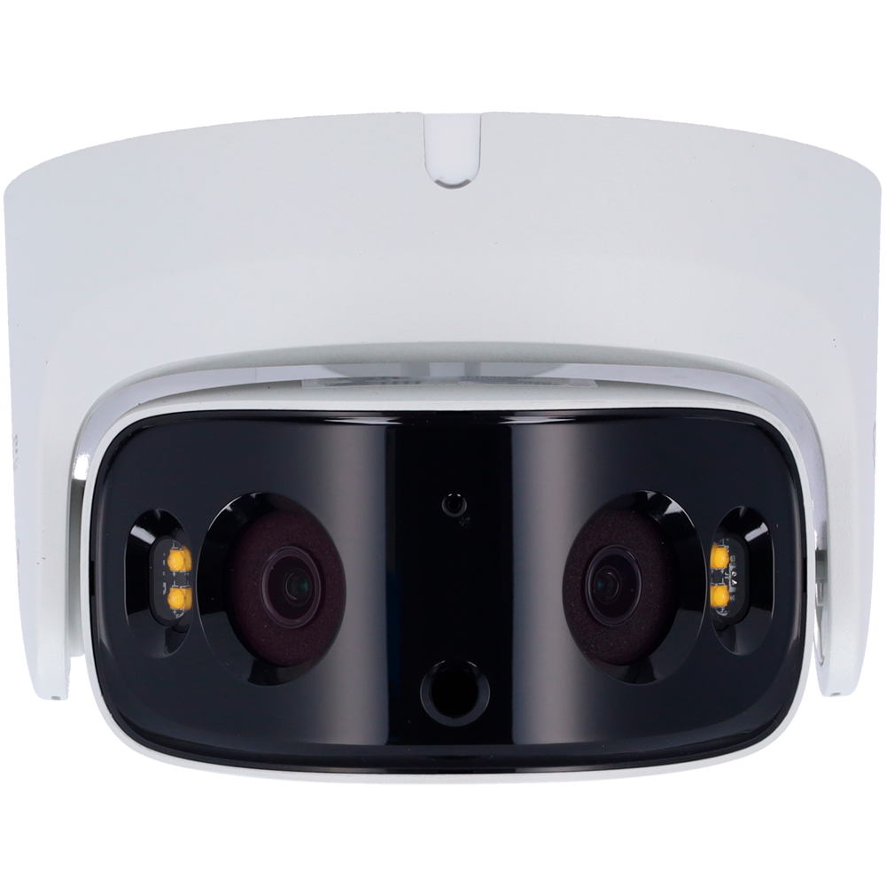 SAFIRE SMART SF-IPT180CA-8I1-SL - Safire Smart - Cámara Turret IP gama I1 panorámica - Resolución 8 Megapíxel (4320x1680) - Lente 2x2.8 mm (180º) | Altavoz disuasorio - AI: Clasificación de humano y vehículo - Impermeabilidad IP67 | PoE (IEEE802.3af) - imagen 2
