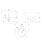 MARCA BLANCA SP6001 - Articulación Cardan universal - Giro vertical 85º - Dimensiones de la base: 80 (Al) x 126 (Ø) mm - Aluminio - Color blanco - imagen 2