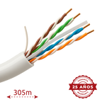 UNIVIEW UV-UTP6A-300-BC23AWG-DCA-R-W - Uniview cable UTP Categoría 6A - Conductor OFC,100% cobre - Diámetro 23 AWG-0,55mm - Certificado CPR: Dca-s2,d2,a2 - Cubierta exterior LSZH / Color blanco-gris - Se suministra en bobina de madera de 305m - imagen 2