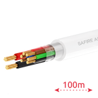 SAFIRE CA6P2-100-H-Cca-WHITE - 6 conductores de señal + 2 de alimentación - Conductor Aluminio recubierto de Cobre - Pantalla Aluminio y poliéster - Rollo de 100 metros - Certificado CPR Eca - Bajas pérdidas - imagen 2