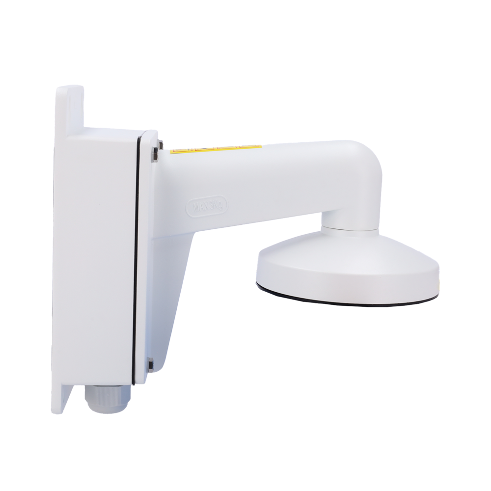 HIKVISION DS-1273ZJ-140B - Soporte de pared con caja de conexión - Apto para domo - Apto para uso en exterior - 243 (Al) x 123 (An) x 140 (φ) mm - Carga máxima de 4.5Kg - Color blanco - imagen 2