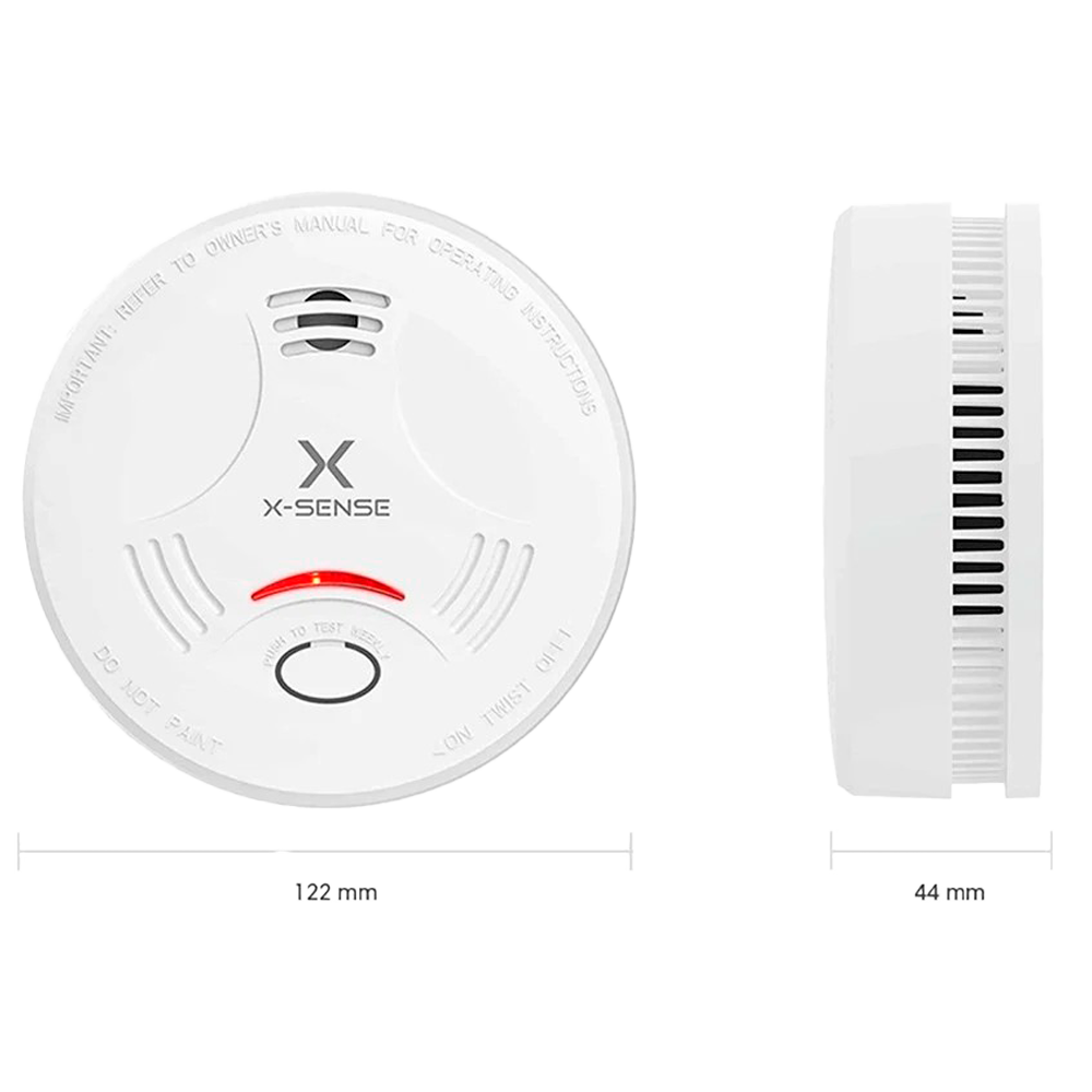 X-SENSE SD11 - Detector de humo autónomo X-Sense - Duración de la batería 10 años - Indicador luminoso de alarma - Alarma sonora 85 dB a 3m - Botón de Test - Certificado EN 14604 - imagen 2