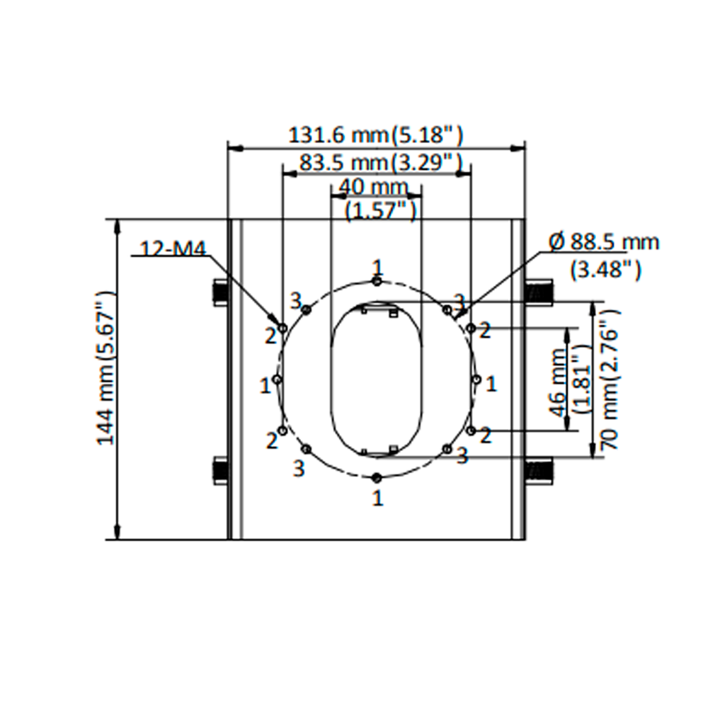 HIKVISION DS-1275ZJ-S-SUS - Soporte para mástiles/farolas - Para cámaras bullet - Rango diámetro 67~127 mm - Acero inoxidable con tratamiento anti-corrosión - Apto para uso en exterior - Color blanco | 144(Al) x 131.6(An) x 44.3(Fo) mm - imagen 2