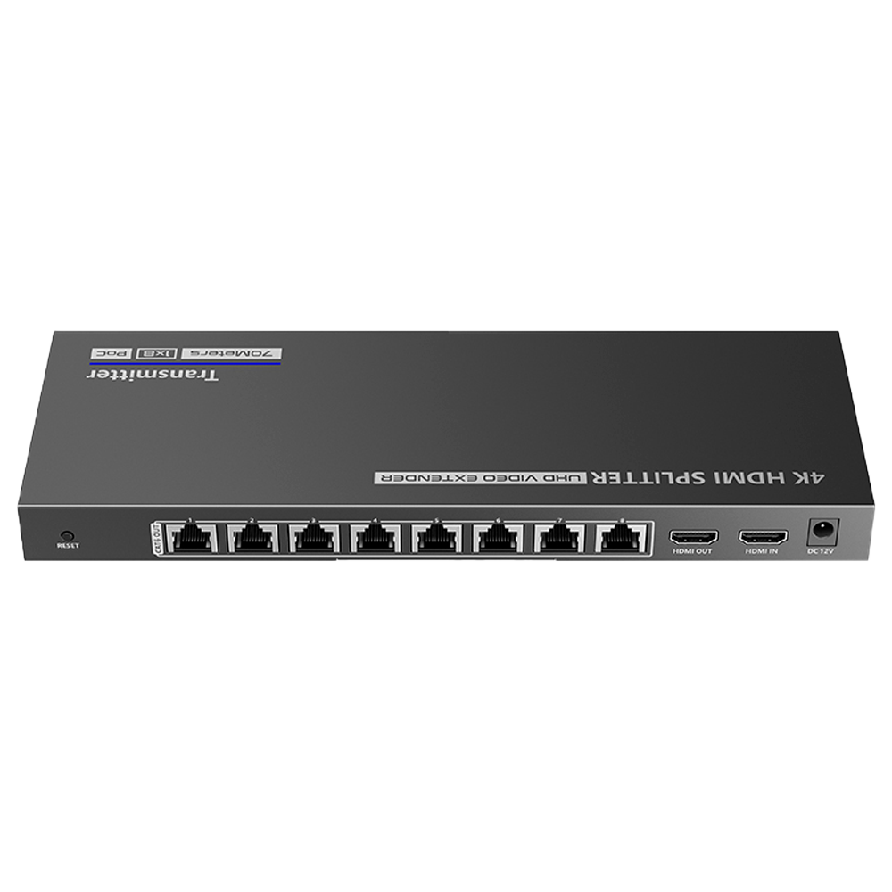 LENKENG HDMI-SPL-1x8-4K30-CAT6 - Extensor Splitter de señal HDMI - Alcance 40 m - Resolución 4K - Permite conexiones 1:8 - HDMI Loop out - POC - Alimentación por cable - imagen 2