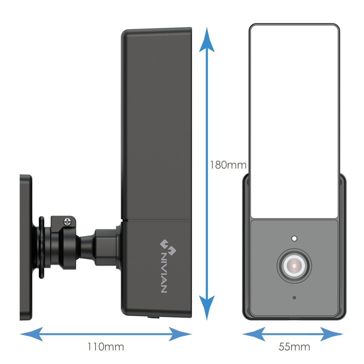NIVIAN NVS-IPC-L1O1 - Nivian Cámara 1080p - Wifi 2.4 GHz - Apta para exterior | IR hasta 10 m - Foco de luz blanca de 1000 lm - Grabación en tarjeta MicroSD o Cloud | IP65 - Compatible TUYA Smart / Google / Alexa - imagen 2