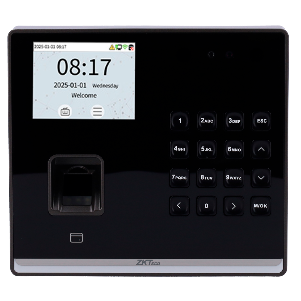 ZKTECO ZK-TA-GTC2F-H-1-W - Control de presencia y acceso simple - Facial, huella, tarjeta EM y PIN - 1.000 huellas | 150.000 registros - 2.8" TFT | TCP/IP, WiFi, USB y relé - Software Presencia: GoTime Cloud - imagen 2