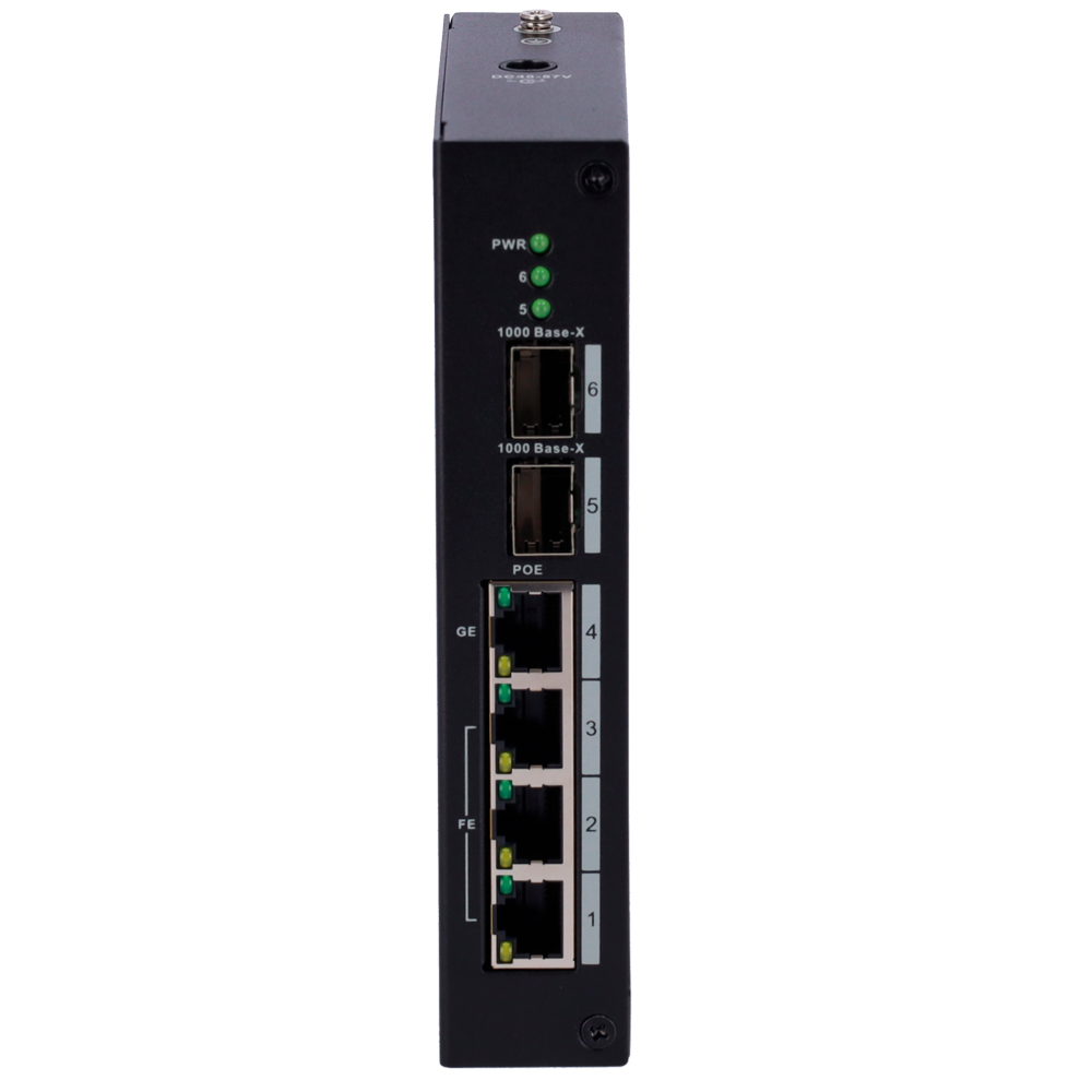X-SECURITY XS-SW0604HIPOE-MF-120-DIN - X-Security Industrial L2 Managed Switch - 6 Puertos Totales (4 PoE / 2 Uplinks 1G SFP) - Diseño industrial Fanless de disipación natural - Suministro Hi-PoE de alta potencia de hasta 60W - Alta disponibilidad con sop - imagen 2