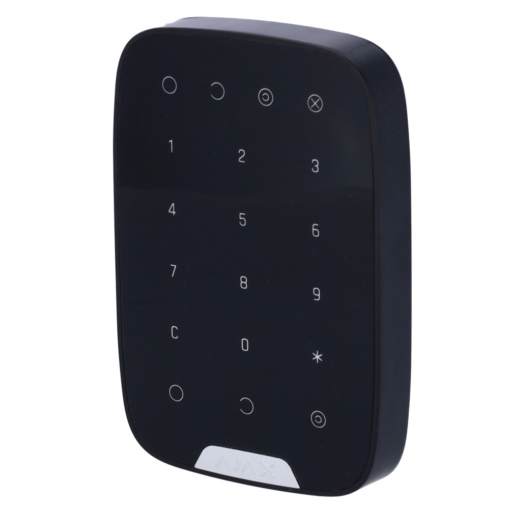 AJAX FIBRA-KEYPAD-B - Teclado cableado - Grado 3 - Protocolo Fibra - Armado/Desarmado total o por grupos - Códigos personales, generales y de invitado - Botón de emergencia integrado - imagen 2