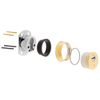YALE-ESCUTCHEON-NEXUS-G - Escudo de alta seguridad Nexus - Anti-rotura, extracción, taladro y mordaza - Núcleo de acero macizo - Incrustaciones de bolas de acero - Sujeción con 4 tornillos - Color dorado - imagen 2