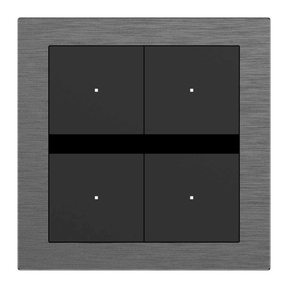 AKUVOX AK-K32-B4-EU - Interruptor inteligente - KNX - 4 botones físicos con LEDs - Pantalla OLED para etiquetado - Alimentación 21-30 DC por bus - Sensores ambientales - imagen 2