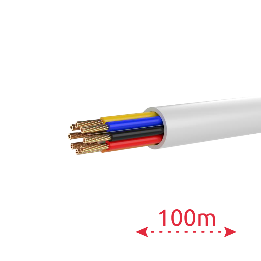 HIKVISION DS-1AC8AUC1 White 100m - 8 conductores de señal - Conductor Cobre desnudo (99,95%) - Cubierta PVC de gran flexibilidad - Rollo de 100 metros - CPR Eca - Bajas pérdidas - imagen 2