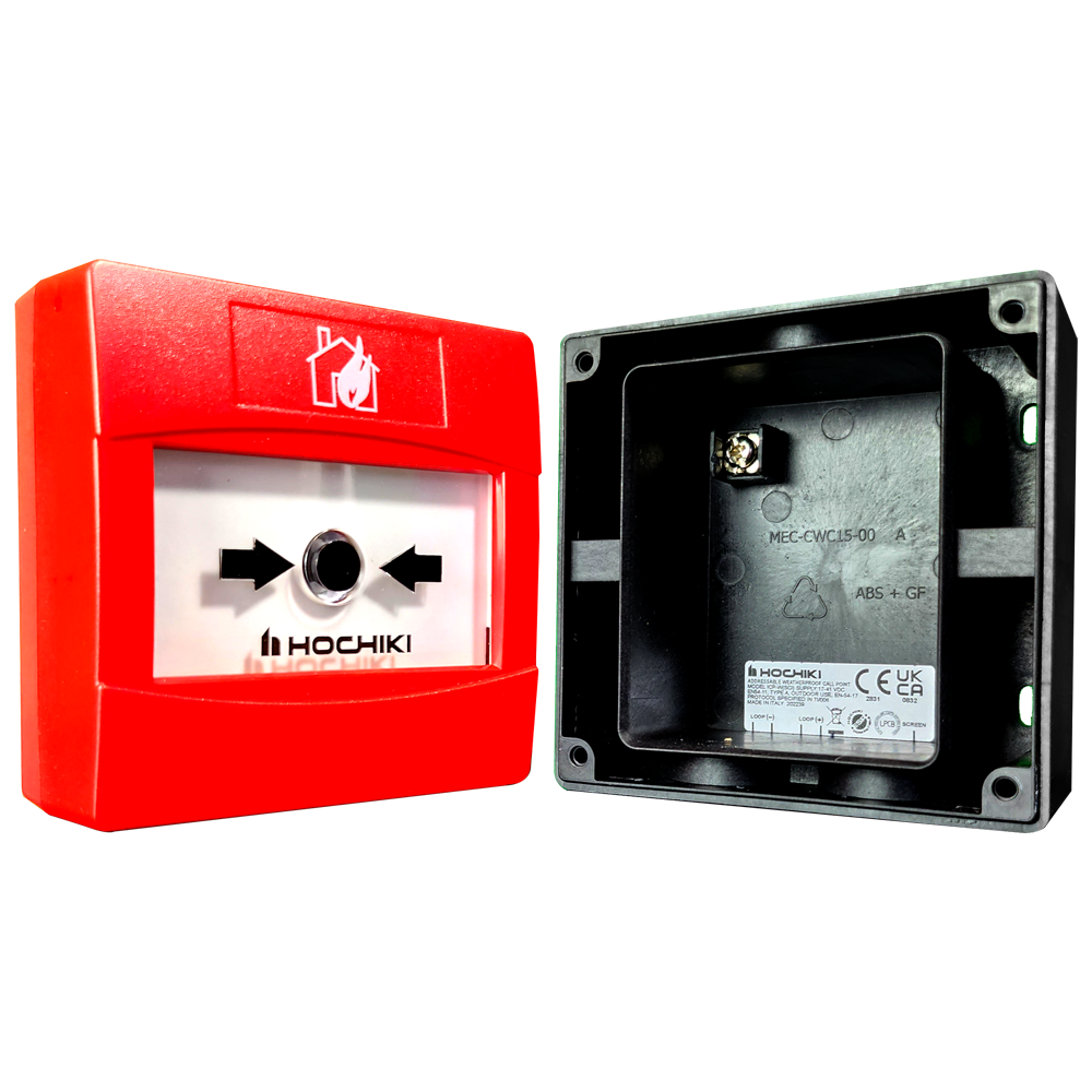 HOCHIKI ICP-W(SCI) - Pulsador manual analógico de exterior - Aislador de cortocircuito integral - Indicador de advertencia "dispositivo activado" - Elemento reseteable - Clasificación IP67 - imagen 2