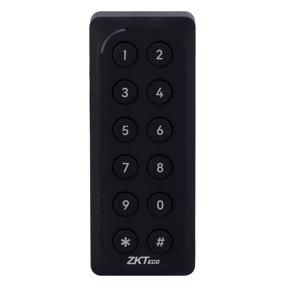 ZKTECO ZK-ER-KR902-ZK - Lector de acceso para marcos - Acceso por tarjeta EM/MF/MF DESFire y PIN - Indicador LED y acústico - Wiegand 34/66 | RS485 - Compatible con controladoras ZKTeco - Apto para exterior IP65 - imagen 2