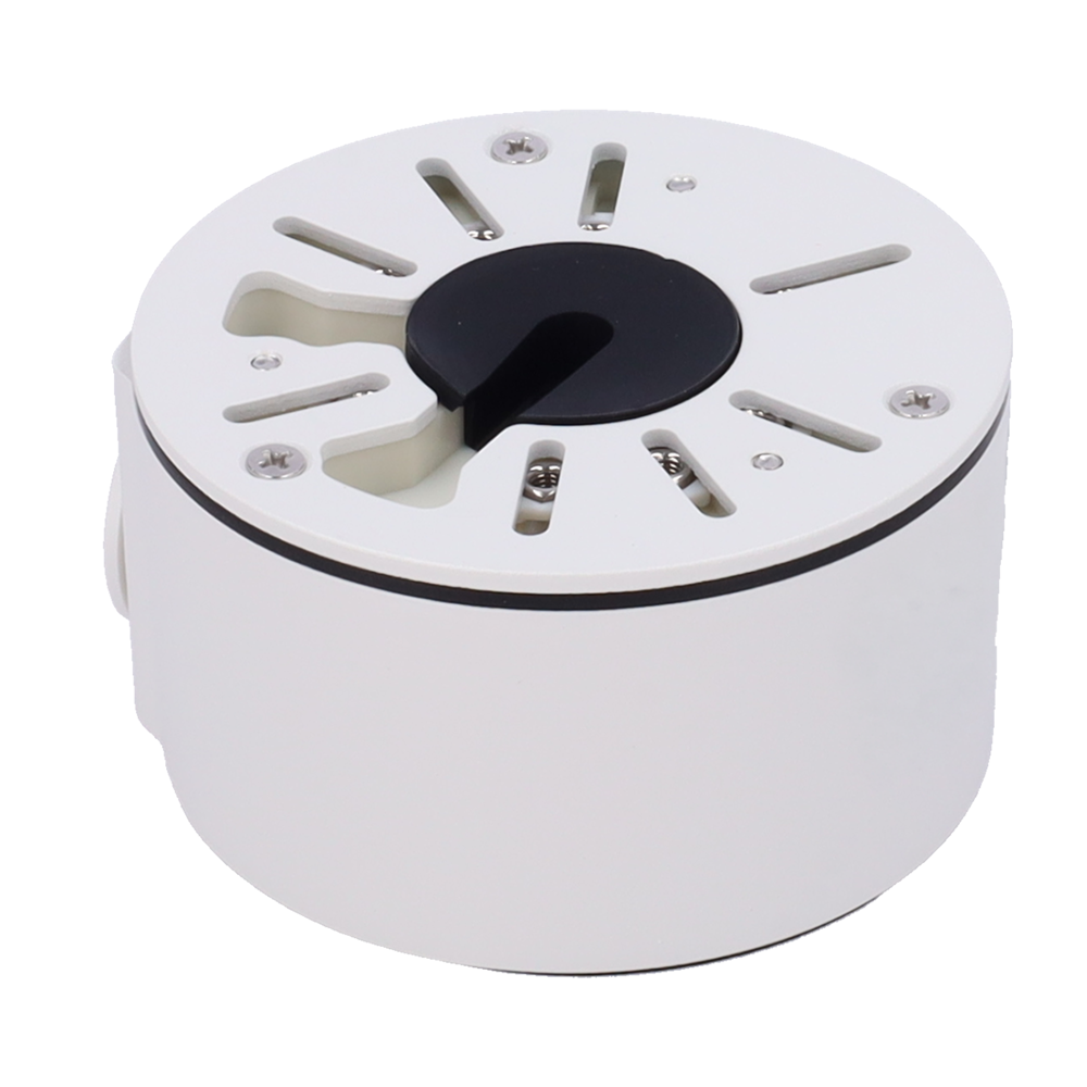 MARCA BLANCA JBOX-78-WHITE - Caja de conexiones - Para cámaras Bullet, Domo y Turret - Para cámaras con la salida de cable descentrada - Instalación en techo o pared - Color blanco | 100 Ø × 54.5 (Fo) mm - imagen 2