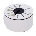 MARCA BLANCA JBOX-78-WHITE - Caja de conexiones - Para cámaras Bullet, Domo y Turret - Para cámaras con la salida de cable descentrada - Instalación en techo o pared - Color blanco | 100 Ø × 54.5 (Fo) mm - imagen 2