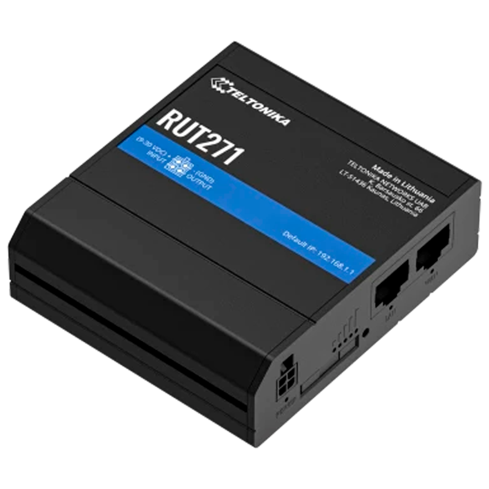 TELTONIKA TK-RUT271 - Router Industrial 5G RedCap SA y 4G LTE Cat 4 - Resiliencia con Dual SIM - Conectividad Wi-Fi 4 para hasta 50 usuarios - 2 puertos Ethernet 10/100 (WAN/LAN) - Seguridad avanzada con Firewall y múltiples VPN - Diseño ultra compacto en - imagen 2