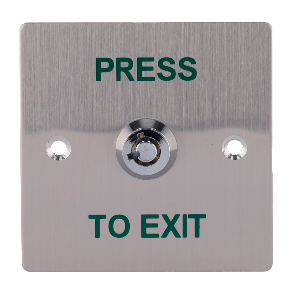 SAFIRE EXITBUTTON307 - Pulsador con llave - Uso profesional - Testado 500.000 usos - NO/NC/COM | Empotrado o superficie - Medidas 86 (Al) x 86 (An) x 29 (Fo) mm - Fabricado en acero inoxidable - imagen 2