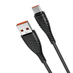 VEGER VG-V104 - Veger - Cable USB2.0 - USB-A a USB-C - Cubierta de plástico, Nylon trenzado - Longitud 1.2m - Color negro - imagen 2