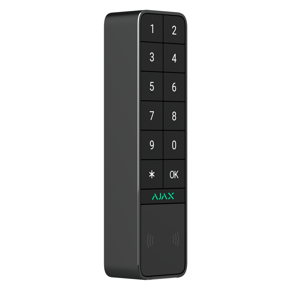 AJAX AJ-KEYPADOUTDOOR-B - Teclado para exterior IP66/IK08 con lector RFID - Armado/desarmado total o por grupos - Autenticación: códigos, lector RFID o Bluetooth - Indicación sonora y LED - Control de los escenarios de automatización - Certificado grado 2 - imagen 2