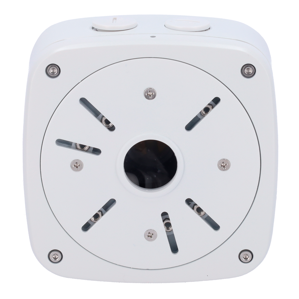MARCA BLANCA SP803 - Caja de conexiones - Para cámaras bullet o domos - Apto para uso exterior - Instalación en techo o pared - Pasador de cables / Múltiples orificios - Color blanco | 140 (Al) x 140 (An) x 61 (Fo) mm - imagen 2