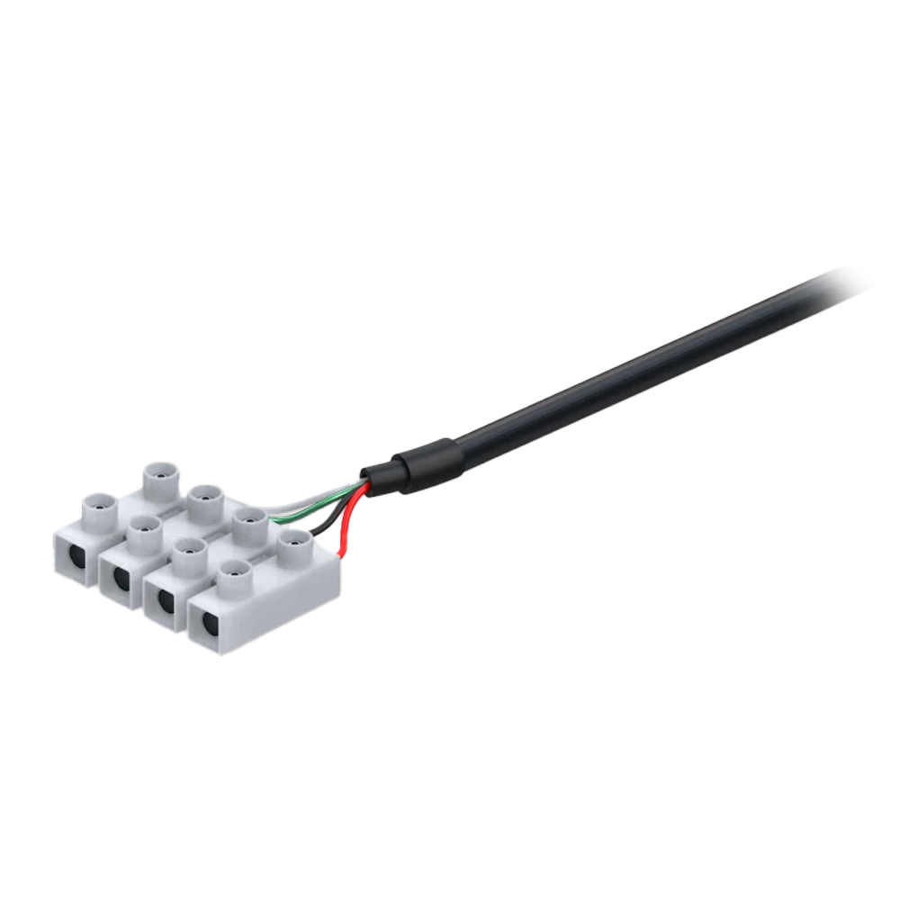 TELTONIKA TK-PR2FK20M - Cable de alimentación original marca Teltonika - Conector de entrada de 4 vías con tornillos - Conector de salida de 4 pines y paso de 3 mm - Longitud total extendida de 2 metros (2000 mm) - Conductores de 26 AWG con códigos de col - imagen 2