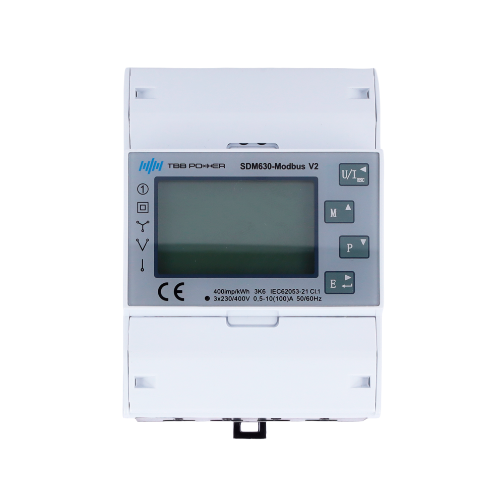 TBB-SDM-630 - Smart Meter TBB - Trifásico | Bidireccional - Compatible con inversor Riio SUN II - Montaje en carril DIN - Para sistemas trifásicos conectados a red - imagen 2