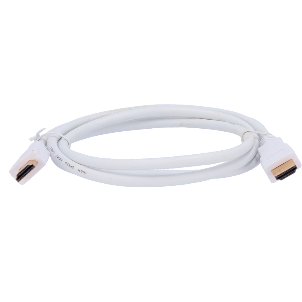 MARCA BLANCA HDMI1-1W - Cable HDMI - Conectores HDMI tipo A macho - Alta velocidad - 1 m - Color blanco - Conectores anticorrosión - imagen 2