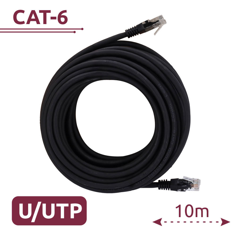 MARCA BLANCA CON-E21-10M - Cable UTP - Ethernet - Conectores RJ45 - Categoría 6 - 10 m - Color negro - imagen 2