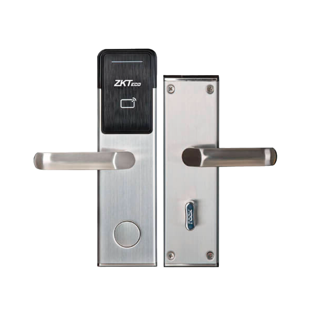 ZKTECO ZK-ZL700L - Cerradura de hotel online - Apertura por tarjeta MF - Backset 70 mm | Apertura izquierda - Autónoma 4 x pilas AA - Bombín de emergencia - Gestión con software ZKBio CVSecurity - imagen 2