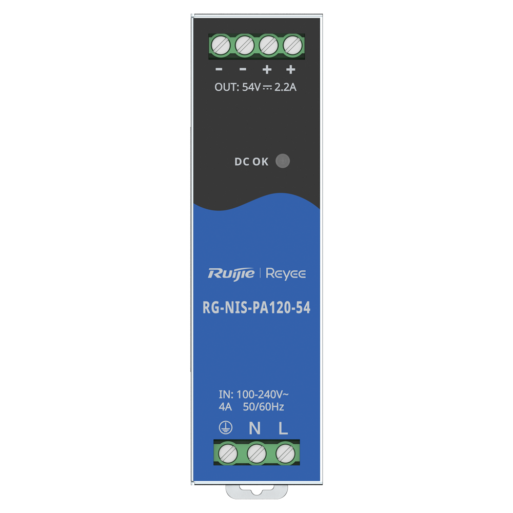REYEE RG-NIS-PA120-54 - Fuente de alimentación industrial de Reyee - Potencia de salida eficiente de hasta 120W - Entrada universal AC con rango amplio 90-264V - Diseño Fanless sin ventilador totalmente silencioso - Rango de temperatura extremo de -40°C a - imagen 2