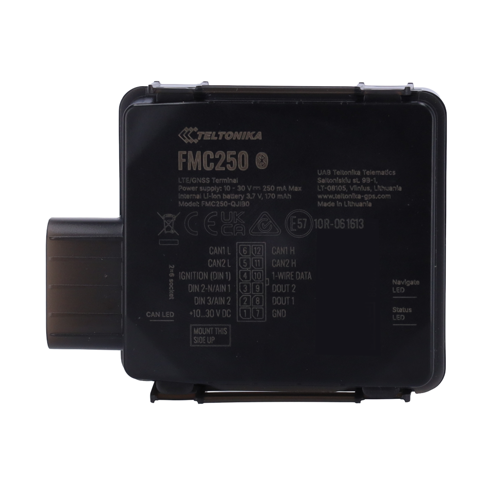 TELTONIKA TK-FMC250 - Tracker 4G con procesador de datos CAN integrado - Conectividad 4G LTE Cat 1 - Protección contra el polvo y agua IP67 - Cuenta con antena y batería interna - Perfecto para la gestión de vehículos pesados - imagen 2