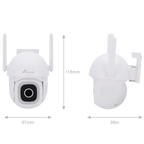 NIVIAN NVS-IPC-0S5-L-MINI - Nivian Smart Cámara 2K - Wifi 2.4 GHz | Exterior IP65 - IR hasta 10 m | Foco LED blanco - Control PT motorizado / Autotracking - Grabación en tarjeta MicroSD o Cloud - Compatible con TUYA Smart / Google / Alexa - imagen 2