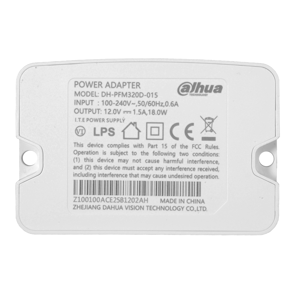DAHUA PFM320D-015 - Alimentador electrónico Branded - DC 12 V / 1500 mA - Reducidas dimensiones - 52(Al) x 77(An) x 30(Fo) cm - Estabilizado - Fácil instalación - imagen 2