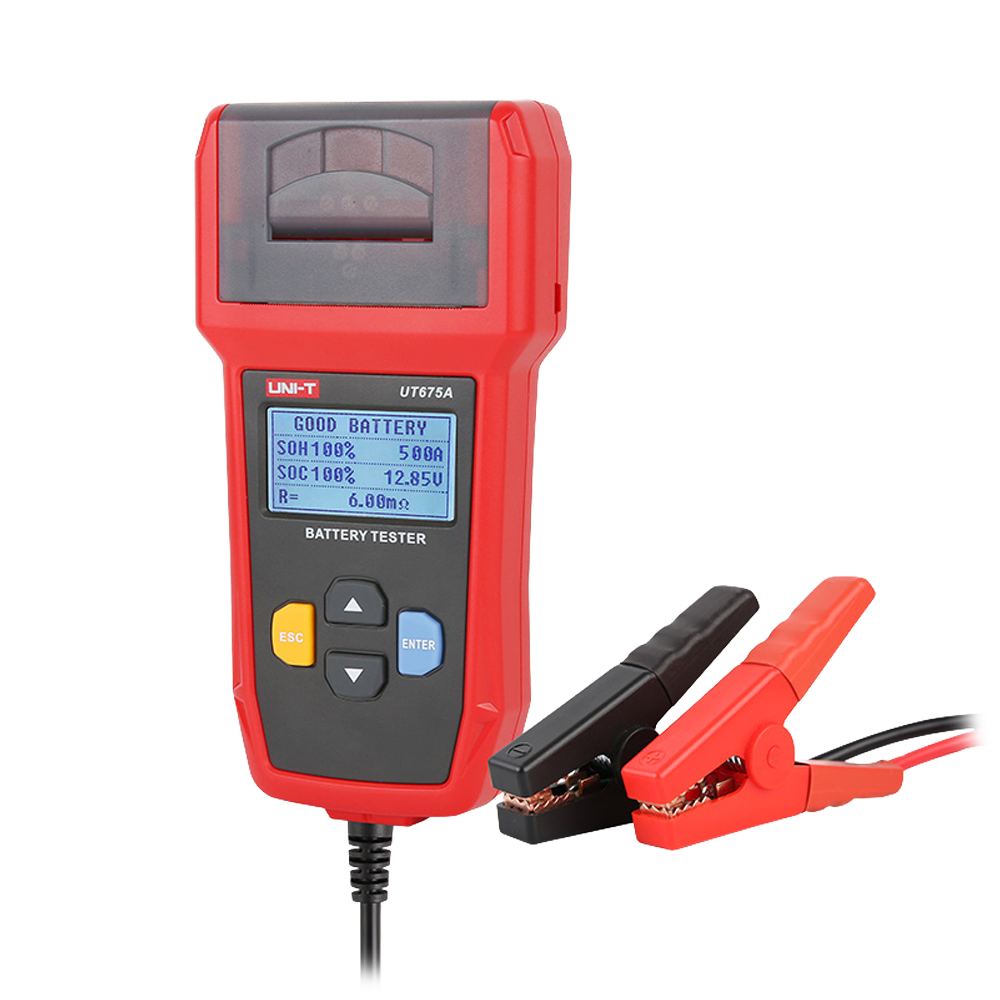UNI-T UT675A - Tester de baterías - Mide capacidad, voltaje, resistencia y estado - Testeo de carga y arranque de baterías 12V/24V - Apto para testear hasta 10 tipos de baterías - Conexión con PC por USB - imagen 2