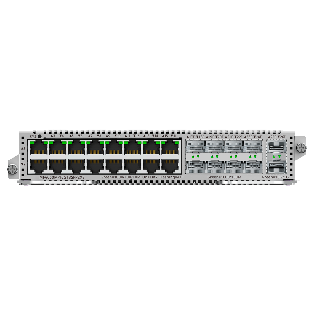 REYEE RG-MF6000M-16GT8SFP2XS - Reyee E-Lighten Line Card - Tarjeta de Interfaces para Switch modular - Compatible con RG-NBF6002M - 16 Puertos RJ45 Gigabit - 8 puertos SFP Gigabit + 2 puertos SFP+ 10 Gbps - Tamaño 1 Slot - imagen 2