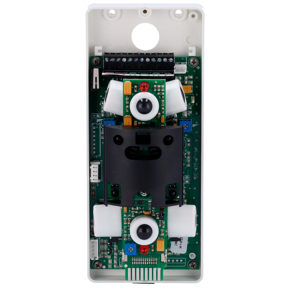 DUEVI DV-MOSKITO-K-U - Detector exterior Duevi bajo consumo - Preparado para integrar transmisor de terceros - Doble PIR por cada lado y doble PIR frontal - Cobertura total 180º / Antimasking - Alimentación con 2 pilas CR123A - Uso exterior IP54 / Antivan - imagen 2