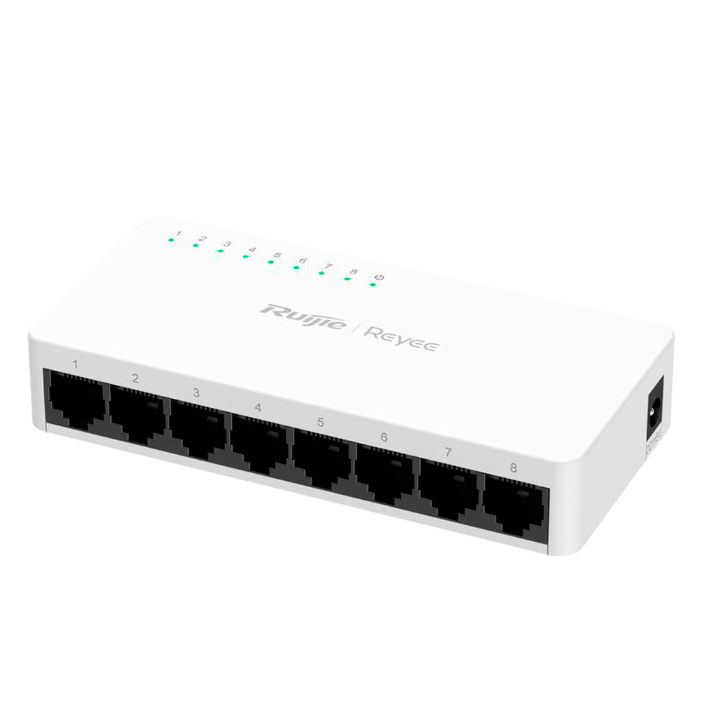 REYEE RG-ES08G-L - Reyee Switch Sobremesa - Carcasa Plástico - 8 puertos RJ45 - Velocidad 10/100/1000 Mbps - Plug and Play - Tecnología ahorro de energía - imagen 2
