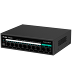 REYEE RG-ES110FG-P - Reyee Switch PoE Sobremesa - Carcasa Metal - 8 puertos RJ45 10/100 Mbps - 8 Puertos PoE+ 802.3af/at + 2 Uplink 1G - Plug and Play - Tecnología de ahorro de energía - imagen 2