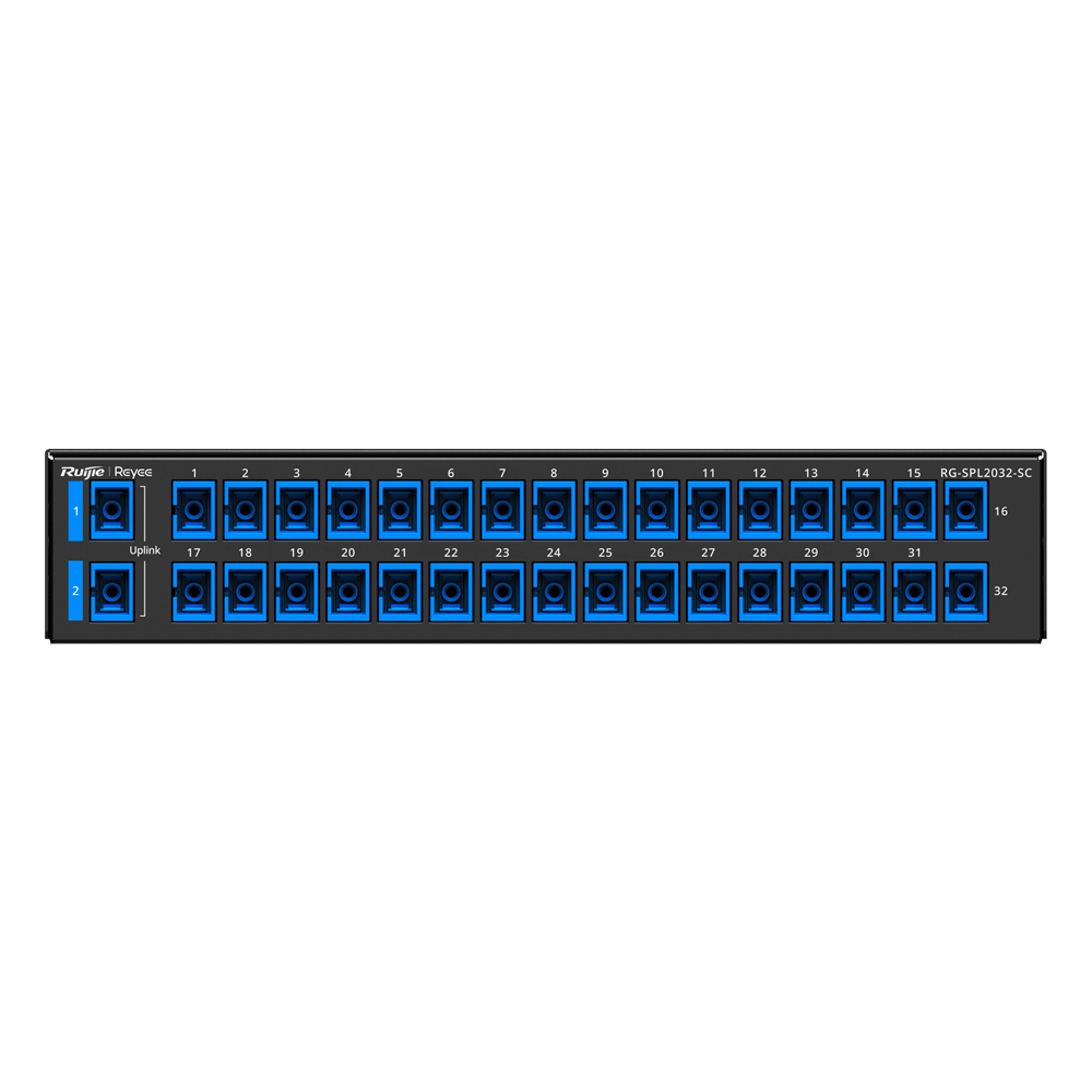 REYEE RG-SPL2032-SC - Reyee Splitter Óptico Pasivo - Longitud de onda 1260 nm hasta 1650nm - Compatible con solución e-Lighten Reyee - 2 x Conectores SC uplink - 32 x Conectores SC para ONU´s - Enrackable y montaje en pared - imagen 2