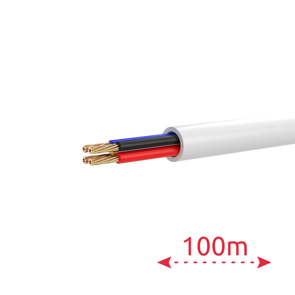 HIKVISION DS-1AC4AUC1 White 100m - 4 conductores de señal - Conductor Cobre desnudo (99,95%) - Cubierta PVC de gran flexibilidad - Rollo de 100 metros - CPR Eca - Bajas pérdidas - imagen 2