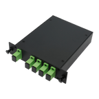 MARCA BLANCA SF-SPLT-14 - Splitter óptico PLC de alta precisión - Configuración 1x4 (1 entrada, 4 salidas) - Fibra monomodo G657A2 de alto rendimiento - Conectores SC APC de baja pérdida integrados - Formato en casete modular compacto y robusto - Superfic - imagen 2