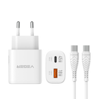 VEGER VG-TR101-45W1A1C - VEGER - Cargador de pared - Carga rápida 45W | Con tecnología GaN - Salidas USB-C, USB-A - Cable USB-C a USB-C 1.2m incluido - Color blanco - imagen 2