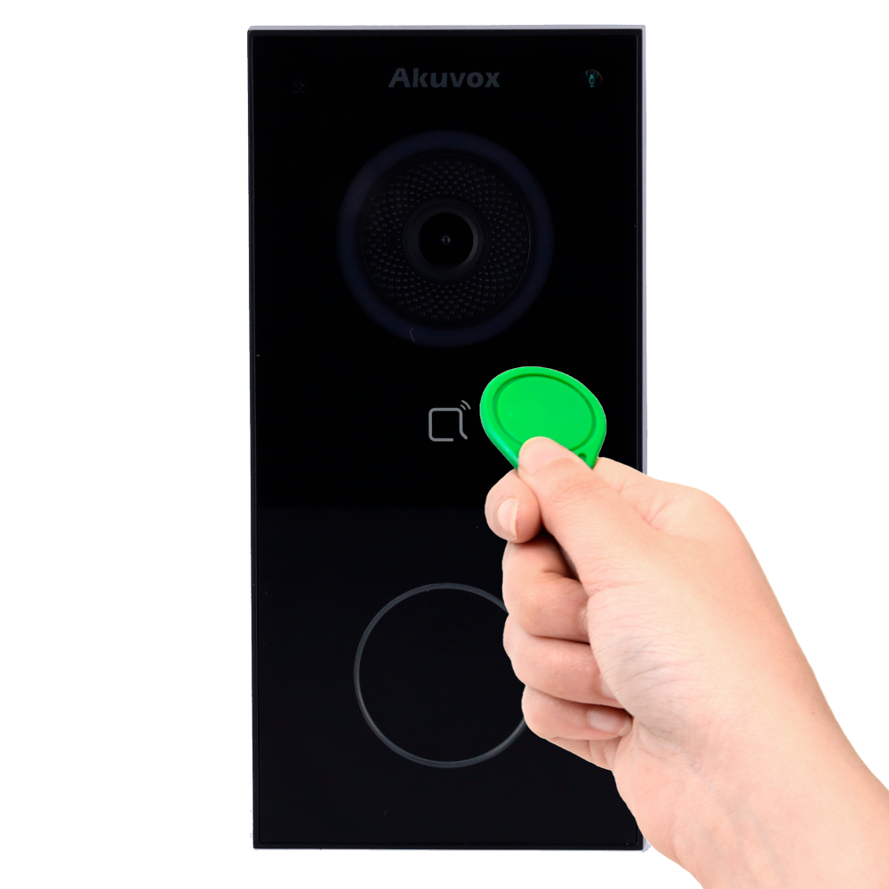 AKUVOX AK-E12S-BLACK - Videoportero IP en superficie - Cámara 2 Mpx | Audio bidireccional - Apertura con tarjeta MF, NFC y BLE | 1 relé - PoE, SIP estándar - Mantenimiento Cloud - Conexión de monitor y placas a través de Cloud - imagen 2