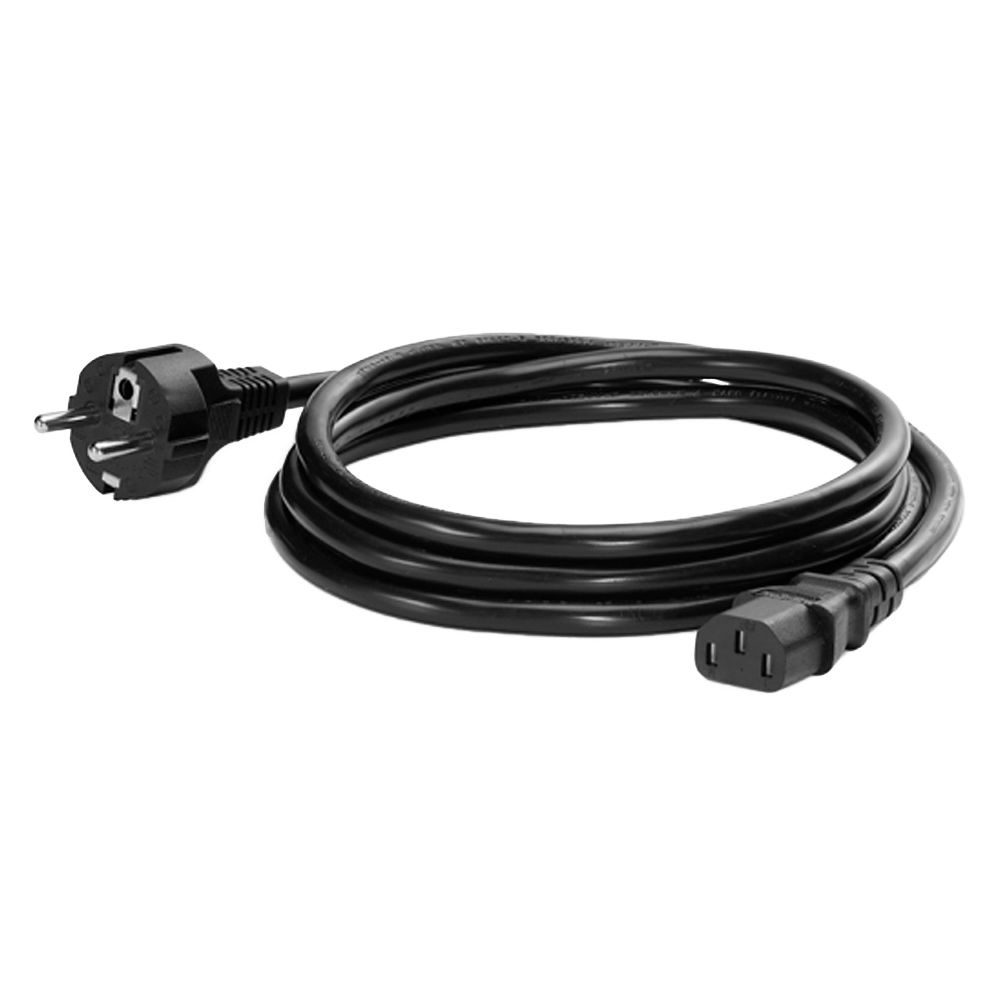 MARCA BLANCA UV-CAB-AC - Cable de alimentación - Conector CEE7 macho - C13 hembra - 180cm de largo - Compatible con UV-DC55XX y UV-ADU - Color negro - imagen 2