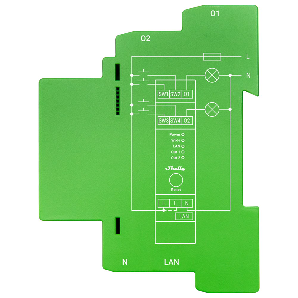 SHELLY SH-PRO-DIMMER-2PM - Shelly Pro Dimmer 2PM - Atenuación (Dimming) / Carril DIN - 2 Canales (Atenuable) / 2x 200W Max - WiFi 2.4GHz / Bluetooth / LAN - Soporta AC 110-240 V / Medidor de Consumo - Compatible con Alexa y Google - imagen 2