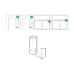 EUFY-ALARM-ENTRY4 - Sensor de apertura Eufy by Anker - Inalámbrico 868 MHz - Compatible con el sistema de alarma Eufy - Botón de enlace rápido a HomeBase - Funcionamiento a pilas - Fácil instalación - imagen 2