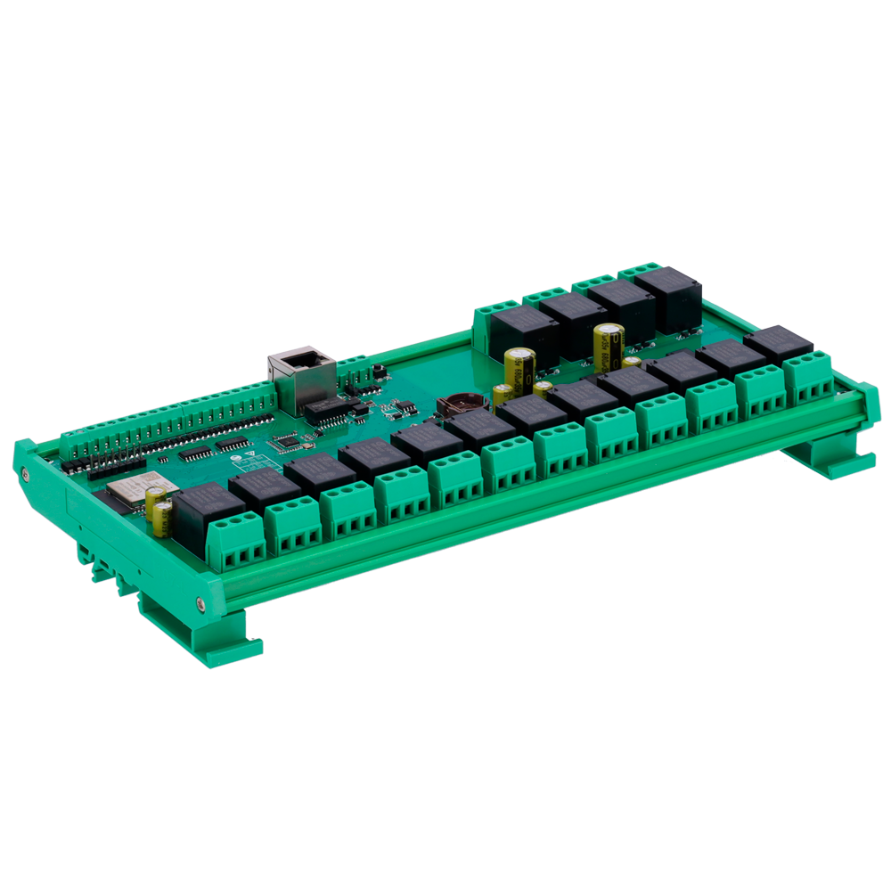 DTECH DT-R016 - Módulo de adquisición y control de datos - 16 entradas digit. | 16 salidas de relé (NO/NC) - Protocolos: Modbus/TCP, TCP/IP, UDP, HTTP,... - Servidor web integrado - Puerto Ethernet 10/100 Base-TX | Puerto WiFi - Montaje en carril DIN - imagen 2