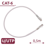 SAFIRE UTP6-H-05W - Cable UTP - Ethernet - Conectores RJ45 - Categoría 6 - 0,5 m - Color blanco - imagen 2