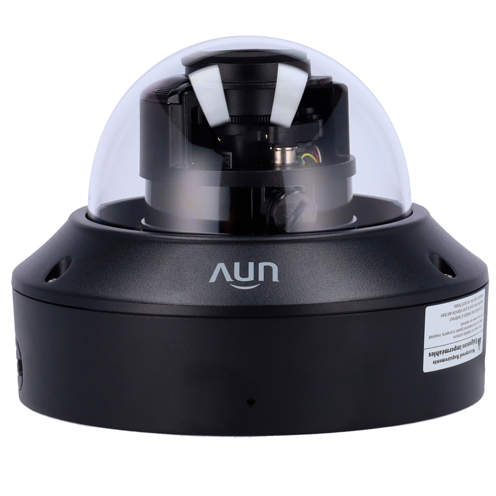 UNIVIEW UV-IPC3238SB-ADZK-I0-BLACK - Cámara Domo IP Uniview - Gama Prime - 8 MP | Lente 2.8 ~ 12 mm | microSD 256 GB - IR 40 m | WDR 120 dB - Light Hunter | Conteo de personas - PoE | UMD | SIP | IP67 | IK10 - Reset | Micrófono | Alarma | Audio | Negro - imagen 2